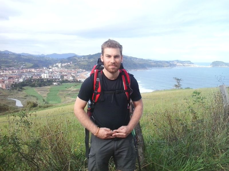 Chris on the camino del norte northern route of way of st james in spain